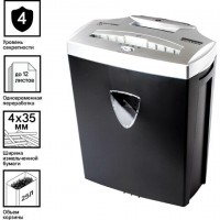 Уничтожитель (шредер) BRAUBERG S12, 4 уровень секретности, фрагменты 4х35 мм, 12 листов, 25 л, 531774 - Премиум Сервис