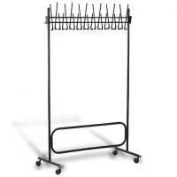 Вешалка напольная "СК (СКР)", 1,98 м, 22 крючка, металл, черная, передвижная - Премиум Сервис
