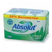 Мыло туалетное антибактериальное 300 г ABSOLUT (Абсолют) КОМПЛЕКТ 4 шт. х 75 г "Алоэ",без триклозана, 6065 - Премиум Сервис