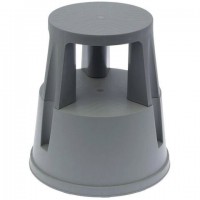 Лестница-тумба 43 см, 2 ступени, передвижная, пластиковая, нагрузка 150 кг, вес 1,5 кг, серая, Россия, 640104 - Премиум Сервис