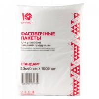 Пакеты фасовочные КОМПЛЕКТ 1000 шт., 30х40 см, ПНД, 7 мкм, ЭКОНОМ, ЮПЛАСТ, евроупаковка, ЮФАС0003 - Премиум Сервис