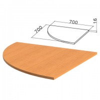 Стол приставной угловой "Фея", 700х700х750 мм, БЕЗ ОПОРЫ (640072), орех милан, ПФ09.5 - Премиум Сервис