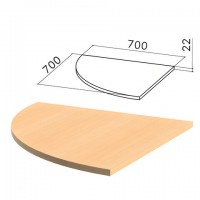 Стол приставной угловой "Монолит", 700х700х750 мм, БЕЗ ОПОРЫ (640137), цвет бук бавария, ПМ33.1 - Премиум Сервис