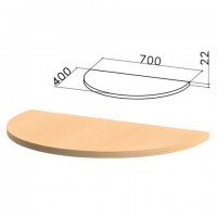 Стол приставной полукруг "Монолит", 700х400х750 мм, БЕЗ ОПОРЫ (640137), цвет бук бавария, ПМ34.1 - Премиум Сервис