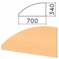 Экран-перегородка "Монолит", 700х16х340 мм, БЕЗ ФУРНИТУРЫ (код 640237), бук бавария, ЭМ23.1 - Премиум Сервис