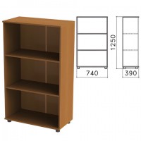 Шкаф (стеллаж) "Монолит", 740х390х1250 мм, 2 полки, цвет орех гварнери, ШМ51.3 - Премиум Сервис