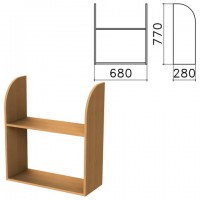 Полка навесная настенная "Монолит", 680х280х770 мм, цвет бук бавария, ПМ40.1 - Премиум Сервис