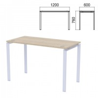 Столешница стола на металлокаркасе "Арго", 1200х600х760 мм, ясень шимо - Премиум Сервис