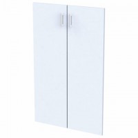 Дверь ЛДСП средняя "Арго", КОМПЛЕКТ 2 шт., 355х18х1150 мм, серый, А-604 - Премиум Сервис