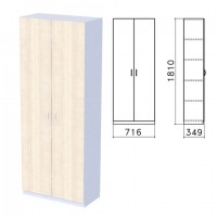 Шкаф закрытый "Бюджет", 716х349х1810 мм, дуб шамони светлый (КОМПЛЕКТ) - Премиум Сервис