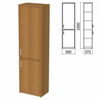 Шкаф закрытый "Арго", 560х370х2000 мм, орех (КОМПЛЕКТ) - Премиум Сервис