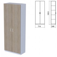 Шкаф закрытый "Бюджет", 716х349х1810 мм, дуб сонома (КОМПЛЕКТ) - Премиум Сервис