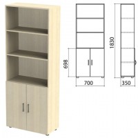 Шкаф полузакрытый "Канц", 700х350х1830 мм, цвет дуб молочный (КОМПЛЕКТ) - Премиум Сервис