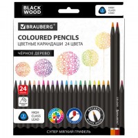 ��������� ������� ������ ������ BRAUBERG BLACK WOOD, 24 �����, ����������� ������, ������� ������ 3 ��, 181949 - ������� ������