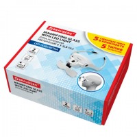 Лупа налобная с LED ПОДСВЕТКОЙ, 5 сменных линз 95х33 мм, увеличение 1,0 - 3,5, BRAUBE, 455929 - Премиум Сервис