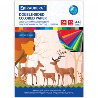 ������� ������ �4 2-��������� ����������, 64�. 16��., �������, BRAUBERG, 200�280��, �, 115172 - ������� ������