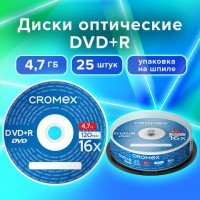  DVD+R () CROMEX 4,7GB 16x Cake Box (  ),  25 ., 513777 -  