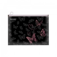    BRAUBERG 4, 1 , ,  zip-lock , Neon butterflies, 272103 -  