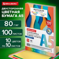 ������ ������� ������ ������� 10 ������ BRAUBERG MULTICOLOR �5, 80�/�2, 100�., (10��.x10�), 116406 - ������� ������
