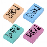 Ластик BRAUBERG KIDS "Школьный", 26х17х7 мм, прямоугольный, пастельные цвета ассорти, 271991 - Премиум Сервис