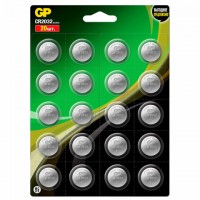 Батарейки КОМПЛЕКТ 20 шт., GP Lithium, CR2032, литиевые, блистер, CR2032-2CRU20 - Премиум Сервис
