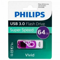 ����-���� 64 GB PHILIPS VIVID, ������ USB 3.0, ����������, FM64FD00B/97 - ������� ������