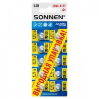 ��������� ����������� "��������" �������� 10 ��., SONNEN Alkaline 177A (G4, LR66), � ��������, 457135 - ������� ������