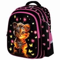 Рюкзак BRAUBERG KIDS MIND с пеналом в комплекте, 2 отделения, Tiger Cub, 40х28х18 см, 273175 - Премиум Сервис