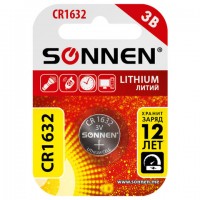 ��������� �������� CR1632 1 ��. "��������, ��������, ���������", SONNEN Lithium, � ��������, 457138 - ������� ������