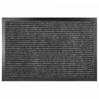 Коврик придверный 90х150см СЕРЫЙ влаго-грязезащитный, 430гр/м2, ребристый, ЛЮБАША СТА, 701039 - Премиум Сервис