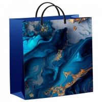 Пакет с пластиковой ручкой, мягкий пластик, 30х30см, "Голубая лагуна", 140мкм, ШК0988, н00255881 - Премиум Сервис