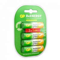 ��������� �������������� GP ReEnergy Ni-Mh �������� 4 �� (����� 3+1) �� (HR6) 2600 mA, 270AAHC3/1RGY-2 - ������� ������