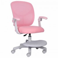 Кресло детское с подставкой для ног BRABIX "Toy MG-205", сетка/ткань TW, розовое, 533151 - Премиум Сервис