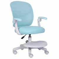 Кресло детское с подставкой для ног BRABIX "Toy MG-205", сетка/ткань TW, голубое, 533152 - Премиум Сервис