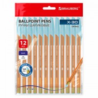   BRAUBERG X-30 ORANGE,  12 ., ,   1 ,   0,5 , 144334 -  
