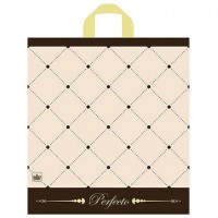 Пакет с петлевой ручкой ПВД, 42х46см, "Перфекто Шик", 95 мкм, ШК2215, н00112571 - Премиум Сервис