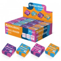 Ластик BRAUBERG PATTERNS, 34х34х14 мм, ЭКО-ПВХ, ассорти, 272732 - Премиум Сервис