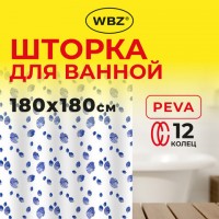 ������ ��� ������ PEVA, 180�180��, ������ � ���������, 3 ������� �������, ����, WBZ, 700069 - ������� ������