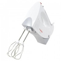 Миксер BOSCH MFQ 3540, 450Вт, 5 скоростей, 2 венчика, 2 крюка для теста, стакан, белы, MFQ3540 - Премиум Сервис