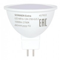 ����� ������������ SONNEN EXTRA, 12 (110) ��, GU5.3, ������ �����, 30000 �, LED MR16-GU5.3-12W-2700, 457922 - ������� ������