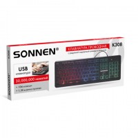 ���������� ��������� USB, 104 �������, LED-���������, SONNEN K308, ������, 513947 - ������� ������