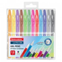 ����� ������� BRAUBERG "ULTRA GEL", ����� 12 ������, ����������� ���������� 0,5 ��, ����� ������ 0,35 ��, 144278 - ������� ������