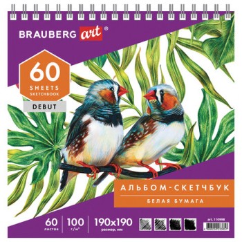 ��������, ����� ������ 100 �/�2, 190�190 ��, 60 �., �������, ������ ��������, BRAUBERG ART DEBUT, 110998 - ������� ������