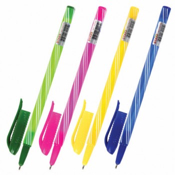 Ручка шариковая STAFF "College BP-12", СИНЯЯ, корпус ассорти, узел 0,7 мм, линия письма 0,35 мм, 143745 - Премиум Сервис