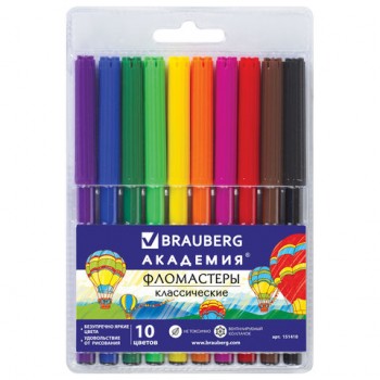 ���������� BRAUBERG "��������", 10 ������, ������������� ��������, ��� ��������, 151410 - ������� ������