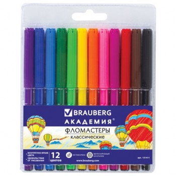 ���������� BRAUBERG "��������", 12 ������, ������������� ��������, ��� ��������, 151411 - ������� ������