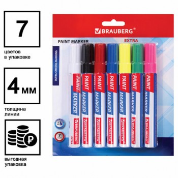 ������-������ ������� EXTRA (paint marker) 4 ��, ����� 7 ������, ��������� �����-������, BRAUBERG, 152001 - ������� ������