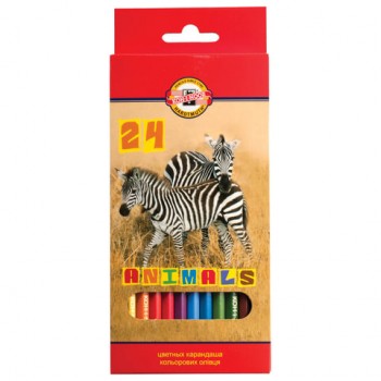 ��������� ������� KOH-I-NOOR "Animals", 24 �����, ������� 2,8 ��, ����������, ����������, 3554/24, 3554024008KSRU - ������� ������