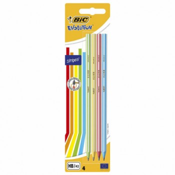   BIC Evolution "Stripes",  4 ., HB, , , 918485 -  