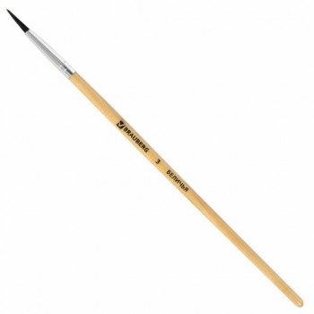 Кисть BRAUBERG, белка, круглая, №3, 200180 - Премиум Сервис